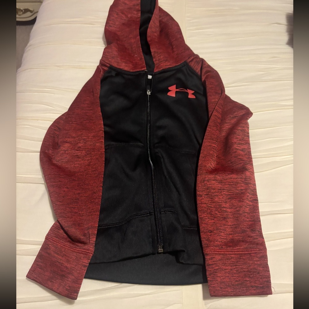 Under Armour Black and Red Athletic Hoodie